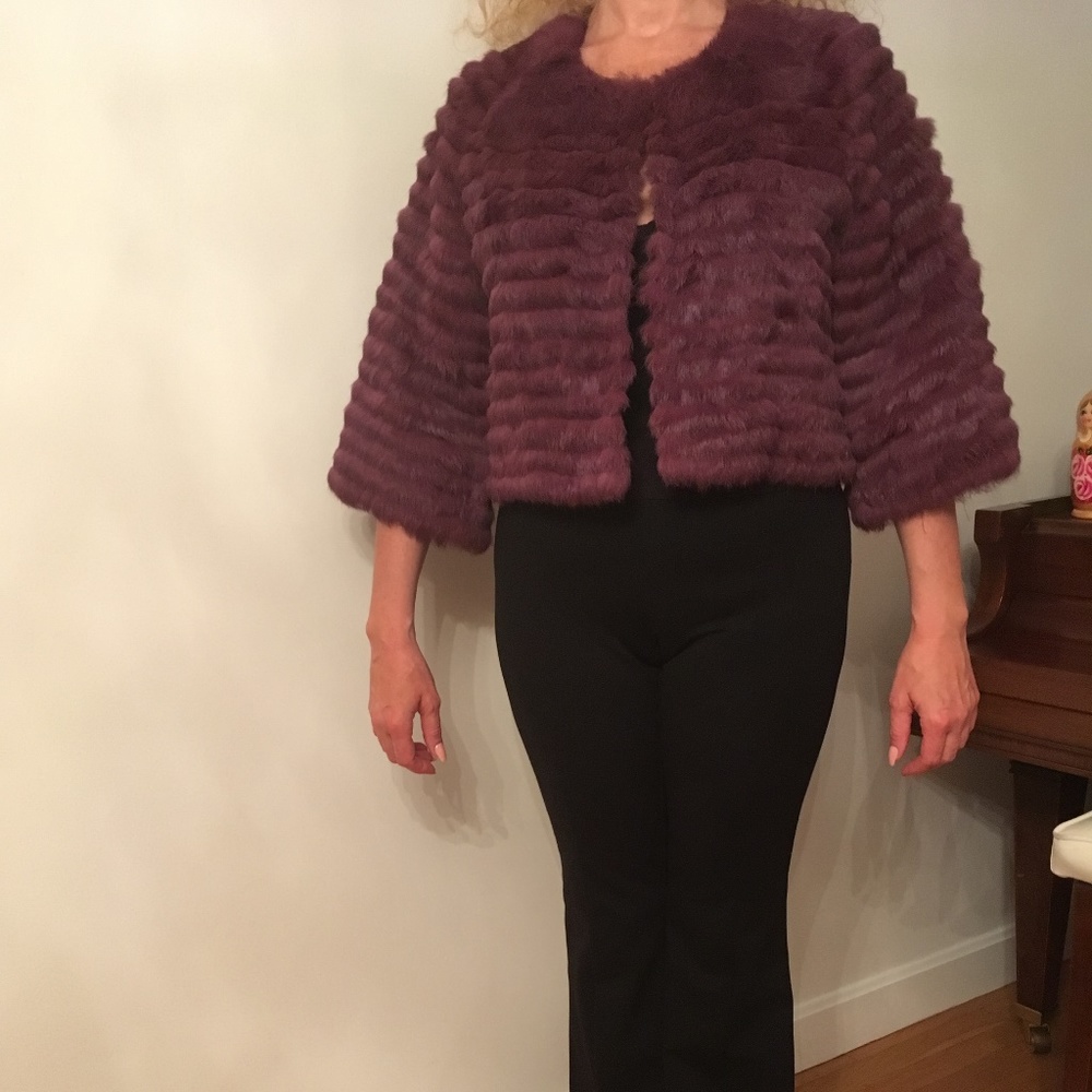 Neiman Marcus Real Rabbit fur jacket. - Picture 2 of 5